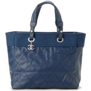 Chanel Navy BIARRTZ Black Paris Handbag Blue Nero Quilted Biarritz Black